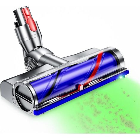 Brosse Compatible avec Aspirateur pour Dyson V7 V8 V10 V11 V15, Brosse Tête d'aspirateur Dyson Flexible et Pivotante à 180° avec Lampes LED pour Sols Durs et Moquettes (1/5)
