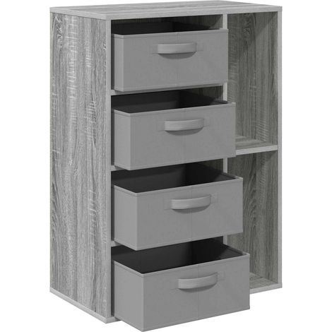 Sideboard with Drawer Grey Sonoma 60 x 33.5 x 84 cm vidaXL