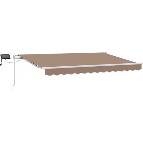 Maison Exclusive - Ausziehbare Markise Taupe 300 x 250 cm Stoff u (1/5)