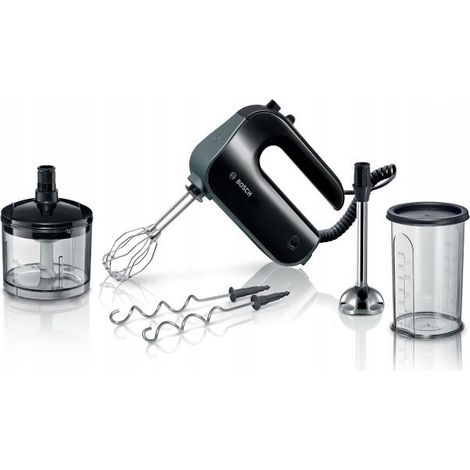 Batidora de mano Bosch MFQ4980B de 850 W con 5 velocidades para mezclar, batir y licuar.
