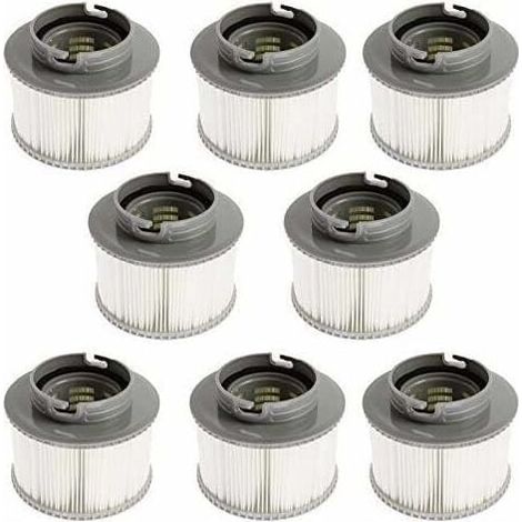 VURAHOME - Lot de 8 filtres de remplacement pour la maintenance de votre piscine gonflable Mspa ou jacuzzi Ruikalucky (1/5)