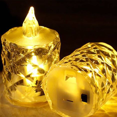 24 pieces. Dimensions: 3.8 cm x 8 cm. Color: see photo. Material: transparent PS (expanded polystyrene), imitation electronic candle. (1/5)