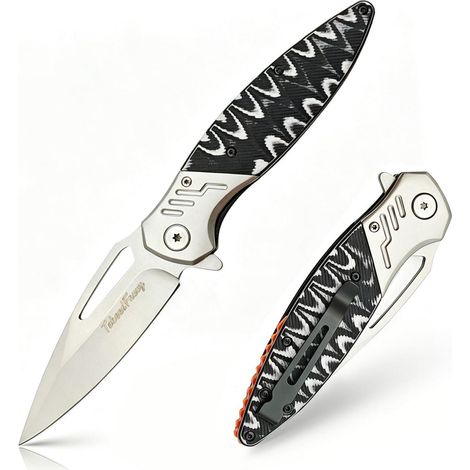 Klappmesser mit G10 Griff, Einhandmesser, Taschenmesser, Outdoor & Camping