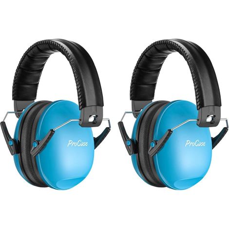 Casque anti-bruit enfant NRR 21dB, pliable, confort, bleu, 3-12 ans (1/5)