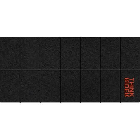 Tapis d'entraînement, surface antidérapante, design durable, Noir (1/2)