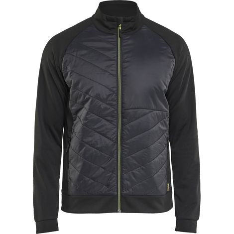Sweat de travail hybride 3418 Noir/Jaune fluo XL