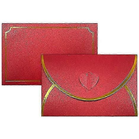 Lot de 50 enveloppes pour cartes cadeaux avec boucle « Love » et bordure dorée, idéales pour les cartes de correspondance. Mercredi JP. (1/5)