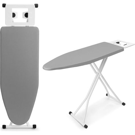 Ironing Boards 110x32cm Adjustable Heights Folding Ironing Board with 6 Heights (6677cm), Lightweight Iron Board with Cotton Cover, Non-Slip Feet & Iron Rest (Gray)