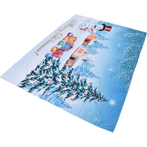 Tenture murale de Noël avec bonhomme de neige - Décoration festive pour salon 200x150 cm (1/5)