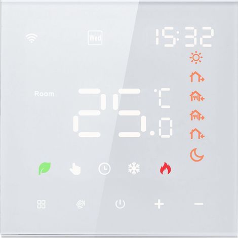 Smart for Tuya WiFi-Thermostat mit Sprachsteuerung, 16A digitalem LCD-Touchdisplay, Temperaturregler für Kellerheizung gemäß (1/5)