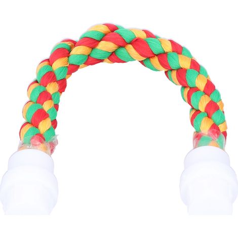Perchoir en Corde de Coton en U Coloré pour Perroquets - Jouet à Mâcher et à Grimper
