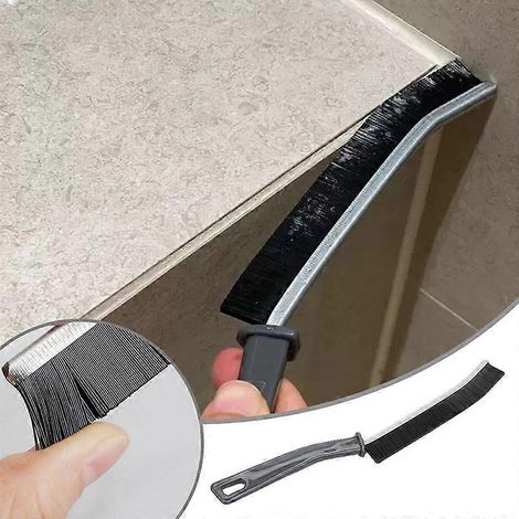 Brosse de nettoyage de joints résistante pour carrelage domestique, à poils rigides, petite brosse de nettoyage de joints pour carrelage de douche et de sol (1/5)