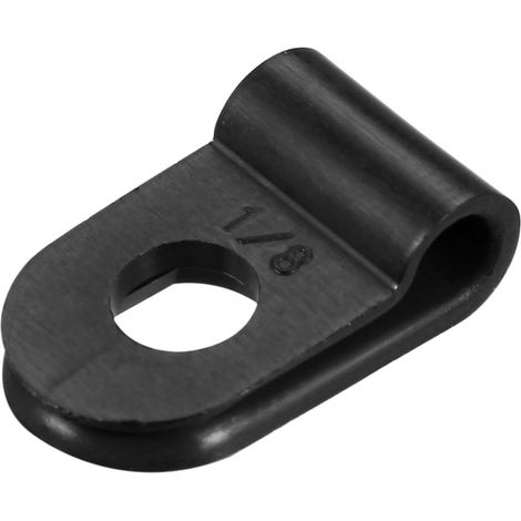 20pcs Fixation Grillage Rigide Attache Serre Câble R-type Nylon Collier Cordon Organisateur Clip fil électrique 3.1mm (1/4)