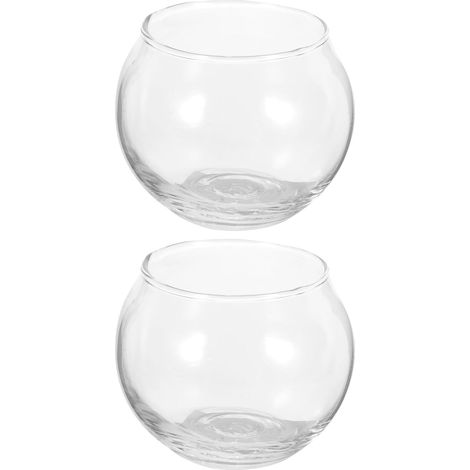 2pcs Photophores en Verre Ronds, Contenant à Bougie Unique, Surface Lisse sans Bavure, Résistant la Chaleur, Décoration pour Dîner Romantique la Bougie (1/5)