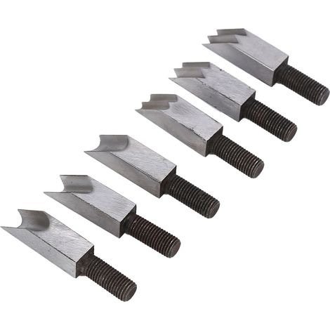 Lot de 6 têtes de coupe pour rabot à chanfreiner, lames de rechange en acier au carbone pour le travail du bois