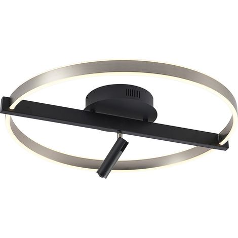 [NEUWERTIG] B-Ware Lucande Matwei Led Deckenlampe Deckenlampe Deckenlicht Lampe Ringförmig Nickel