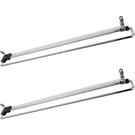2 Pièces Porte-Cintres Coulissant Portemonteaux Télescopic Porte-vêtements Extractible 450 mm