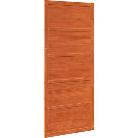 Puerta de Granero Marrón cera 90 x 208 cm Madera maciza de Pino vidaXL