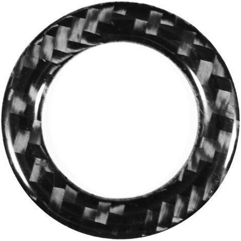 Cache-bouton de démarrage moteur, autocollant d'arrêt, véritable fibre de carbone inoffensive, pour remplacement sur Infiniti Q50/Q60/QX60 (1/5)
