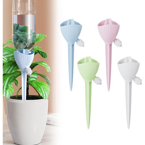 Arrosage Automatique Plantes 4pcs - Irrigation Goutte à Goutte, Libération Lente, Intérieur/Extérieur, Vacances (1/5)