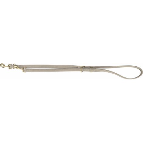Pure V-Leine, Leder S M: 2 m/15 mm, hellgrau