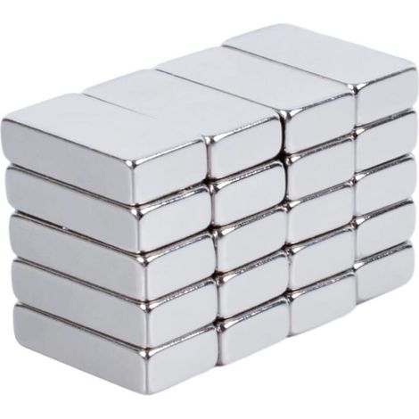 Neodym-Magnete – 20 x 10 x 5 mm – Für Kühlschrank, Whiteboard, Werkstatt – 20er-Packung (1/5)