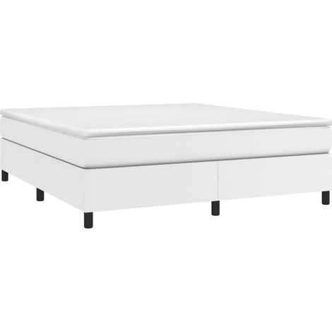 Boxspringbettgestell Weiß 180x200 cm Kunstleder vidaXL