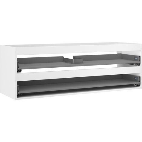 Mexen Box-A cuerpo del mueble bajo lavabo 140 cm, 2 cajones, blanco mate - 91AX0-1400-470-2-01 (1/5)