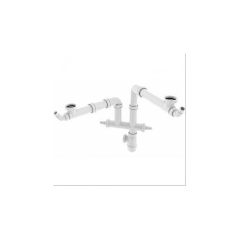 Tubulure universelle ''Connectic'' 2 bacs avec siphon Valentin