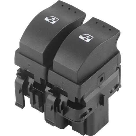 Interrupteur bouton lève-vitre 10 broches compatible,Commande de fenêtre électrique Double bouton pour Clio II 2 8200 060 045, (1/5)
