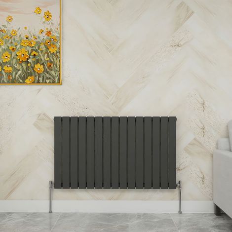 SKY Bathroom 600x1020mm Single Anthracite Horizontal Flat Panel Radiator Designer Central Heating Radiator