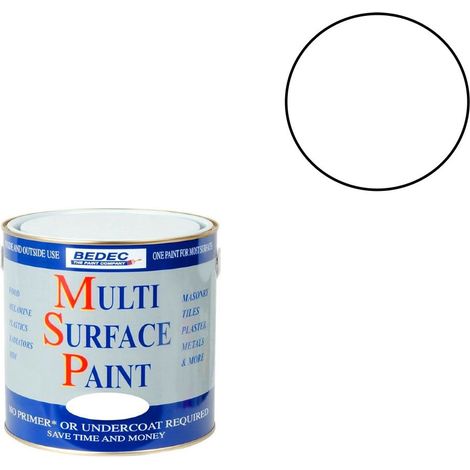 BEDEC MSP MULTI SURFACE PAINT GLOSS WHITE 250ML