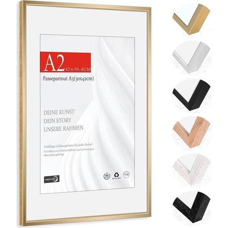 Bilderrahmen A2 42x59cm Alu Champagner Gold A2(42x59,4cm) 1x (1/5)