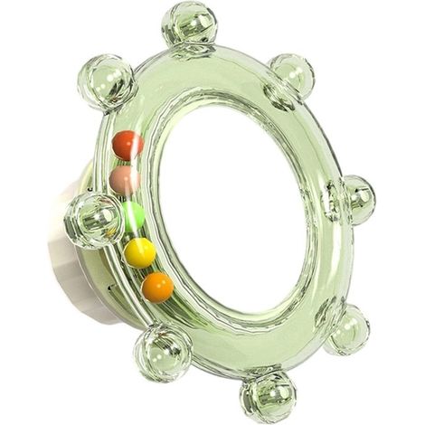 Miroir pour cage à oiseaux - Jouet pour oiseaux - Enrichissement du milieu de vie des oiseaux - Interactif et rotatif - 9 x 10 x 3 cm - Vert clair (1/5)