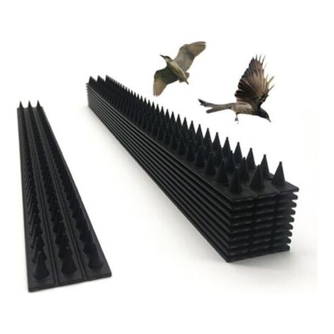 QORVA
-Lot de 10 Piques Anti-Oiseaux en Plastique – Haute Flexibilité, Barrière Anti-Vol pour Clôture et Mur, Noir,de (1/4)