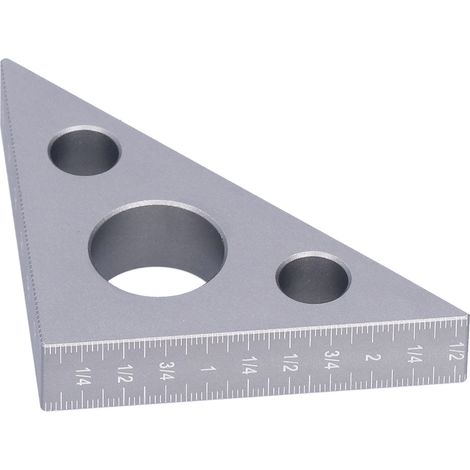 Règle triangulaire en alliage d'aluminium épais, outil de mesure de hauteur et d'angle pour le travail du bois (1/5)