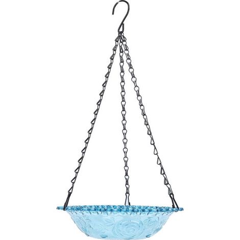 Baignoire pour oiseaux Fountaine de bain d\'oiseau solaire pour plastique extérieur suspendu à la pelouse à jardin filet