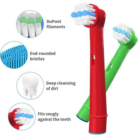 Lot de 16 brosses à dents pour enfants Oral-B, têtes de brosse de rechange pour enfants (1/5)