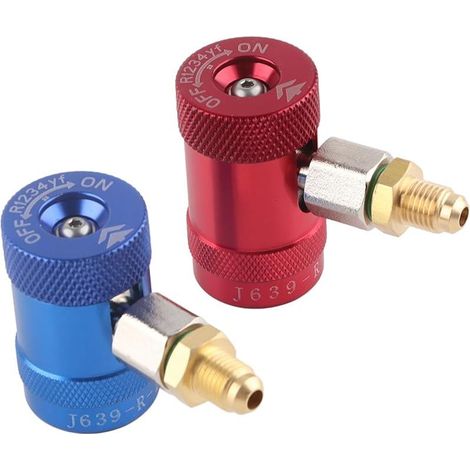 Adaptateur rapide AC pour voiture, kit de connecteurs de coupleurs de remplissage de liquide de fluorure haute basse pression pour climatisation de voiture, acier inoxydable,