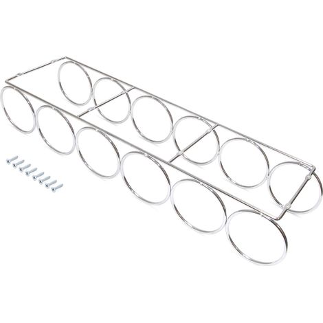Portabottiglie per mobili, vari fissaggi, 6 fori, acciaio, cromato. 8938211 EMUCA (1/5)