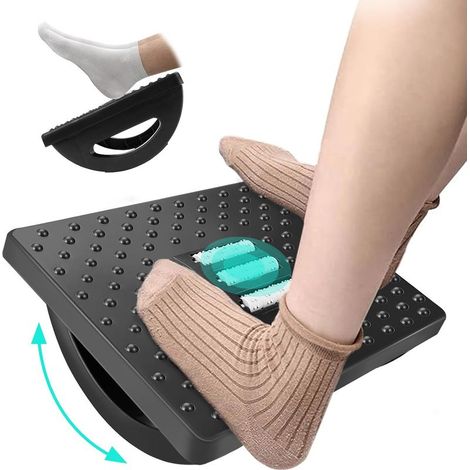 Repose-pieds ergonomique sous le bureau – Effet de massage pour circulation sanguine – Matériau durable – Confort optimal au travail (1/4)
