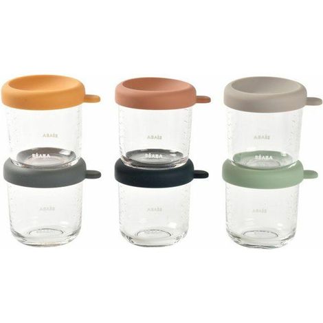 Béaba Sunrise Color Mix Set 6 Porzioni Vetro 250 ml (1/3)