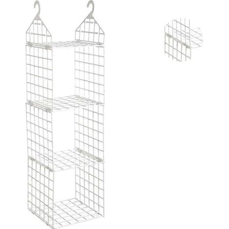 Organisateur de placard pliable à monter soi-même grille rectangulaire rangement vêtements compatible chambre/dortoir 295 x 295 x 1125 cm 1 pièce (1/5)