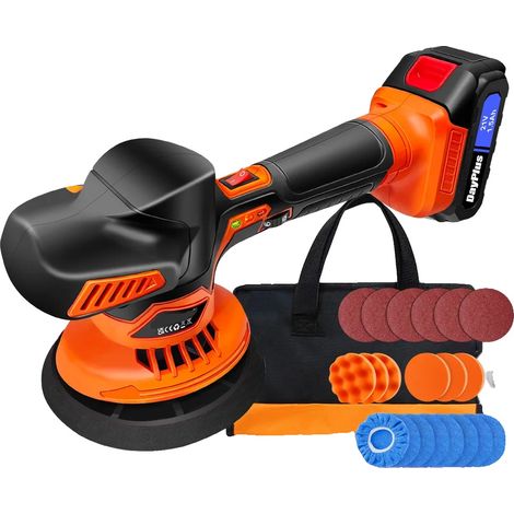 Lucidatrice per auto senza fili, 6 velocità, include 2 batterie, macchina lucidatrice (1/2)