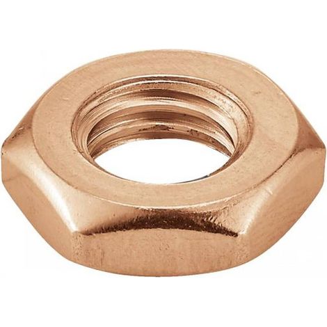 50 Ecrous Bas Hexagonaux M16 mm - DIN 439 - Laiton - D-Work (1/4)