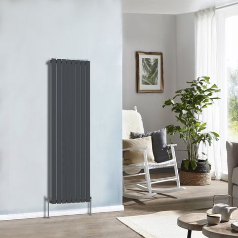 NRG Designer Radiator Flat Panel Central Heating Rads Anthracite Vertical 1600x544mm Single