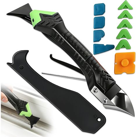 5 En 1 Outils De L'EnlèVe Joint, Silicone Pour Enlever Les Joints, Kit De Calfeutrage En Silicone, Grattoir à RéSidus AdhéSifs Pour L’éTanchéIté Dans La Cuisine, Salle De Bai, éVier Et FenêTre (1/5)