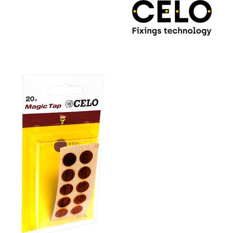 Scatola da 10 blister con 20 unità di cappucci adesivi Ø13mm Colore rovere