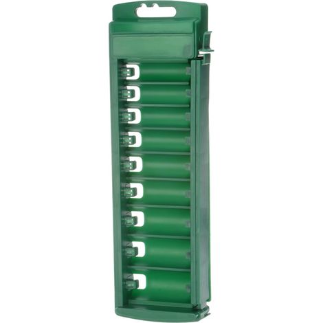 Boîte de rangement pour douilles Sourcing Map, 9 emplacements, en plastique ABS, avec clip fixation