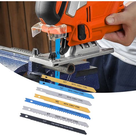 Jeu de 70 lames de scie sauteuse à emmanchement en U, 6-32 TPI, pour la découpe du bois, du plastique et du métal. Convient à la plupart des puzzles à emmanchement en U. Compatible avec Bosch, Devrtel (1/5)